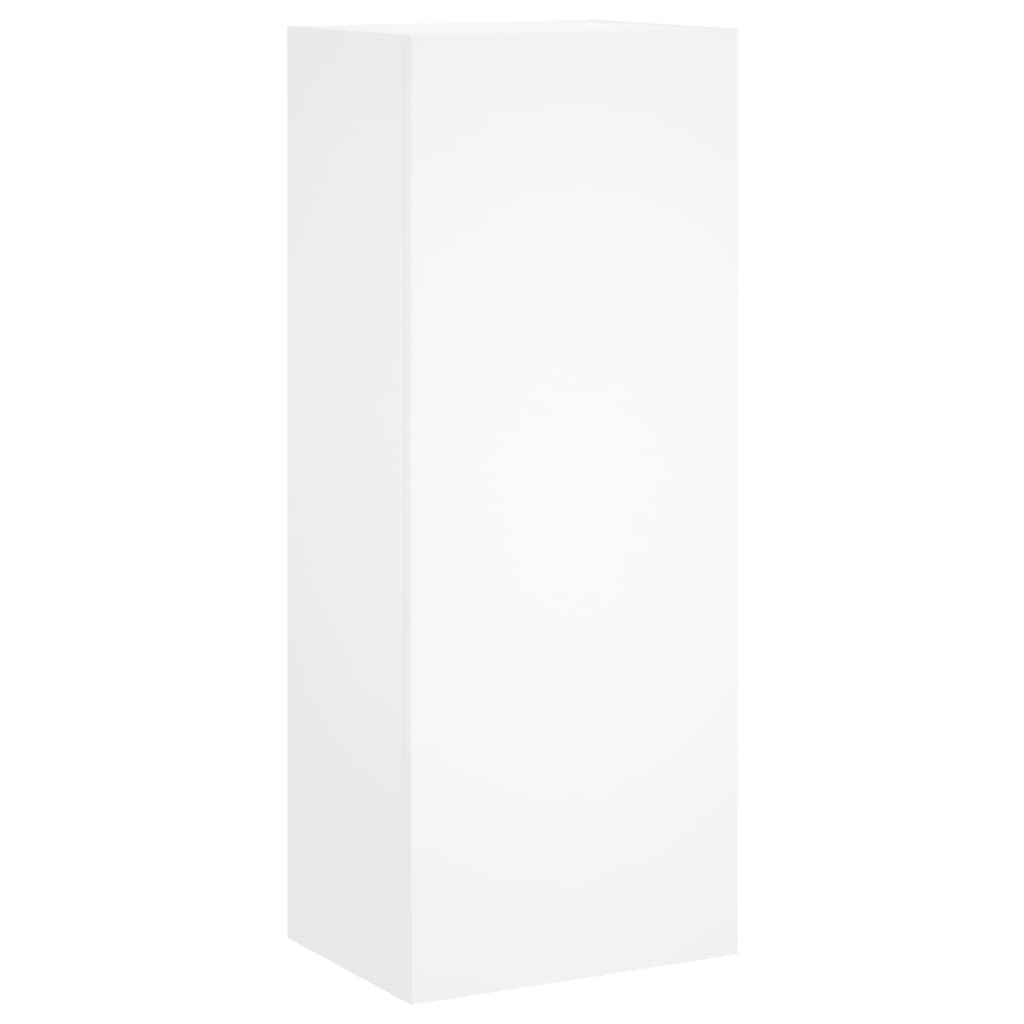 Unités murales TV 5 pcs blanc bois d'ingénierie