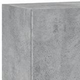 Armoires murales TV 5 pcs gris béton bois d'ingénierie