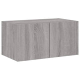 TV Wall Units with LED 5 pcs Sonoma Gray Engineered Wood