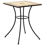 Table de bistro mosaïque terre cuite 60x60x74 cm céramique