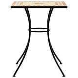 Table de bistro mosaïque terre cuite 60x60x74 cm céramique