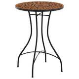 Table de bistro mosaïque terre cuite Ø50x70 cm céramique