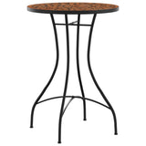 Table de bistro mosaïque terre cuite Ø50x70 cm céramique