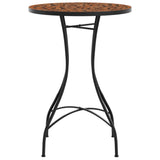 Table de bistro mosaïque terre cuite Ø50x70 cm céramique