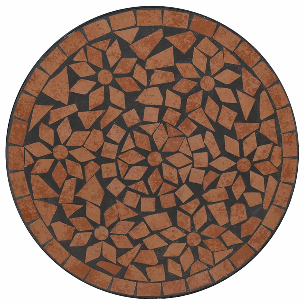 Table de bistro mosaïque terre cuite Ø50x70 cm céramique