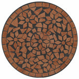 Table de bistro mosaïque terre cuite Ø50x70 cm céramique