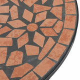 Table de bistro mosaïque terre cuite Ø50x70 cm céramique