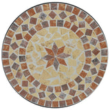 Table de bistro mosaïque terre cuite blanc Ø50x70 cm céramique