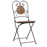 Chaises de bistrot pliables lot de 2 terre cuite céramique