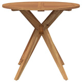 Table de jardin ronde Ø85x75 cm bois d'acacia solide