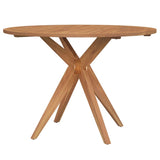 Table de jardin ronde Ø85x75 cm bois d'acacia solide