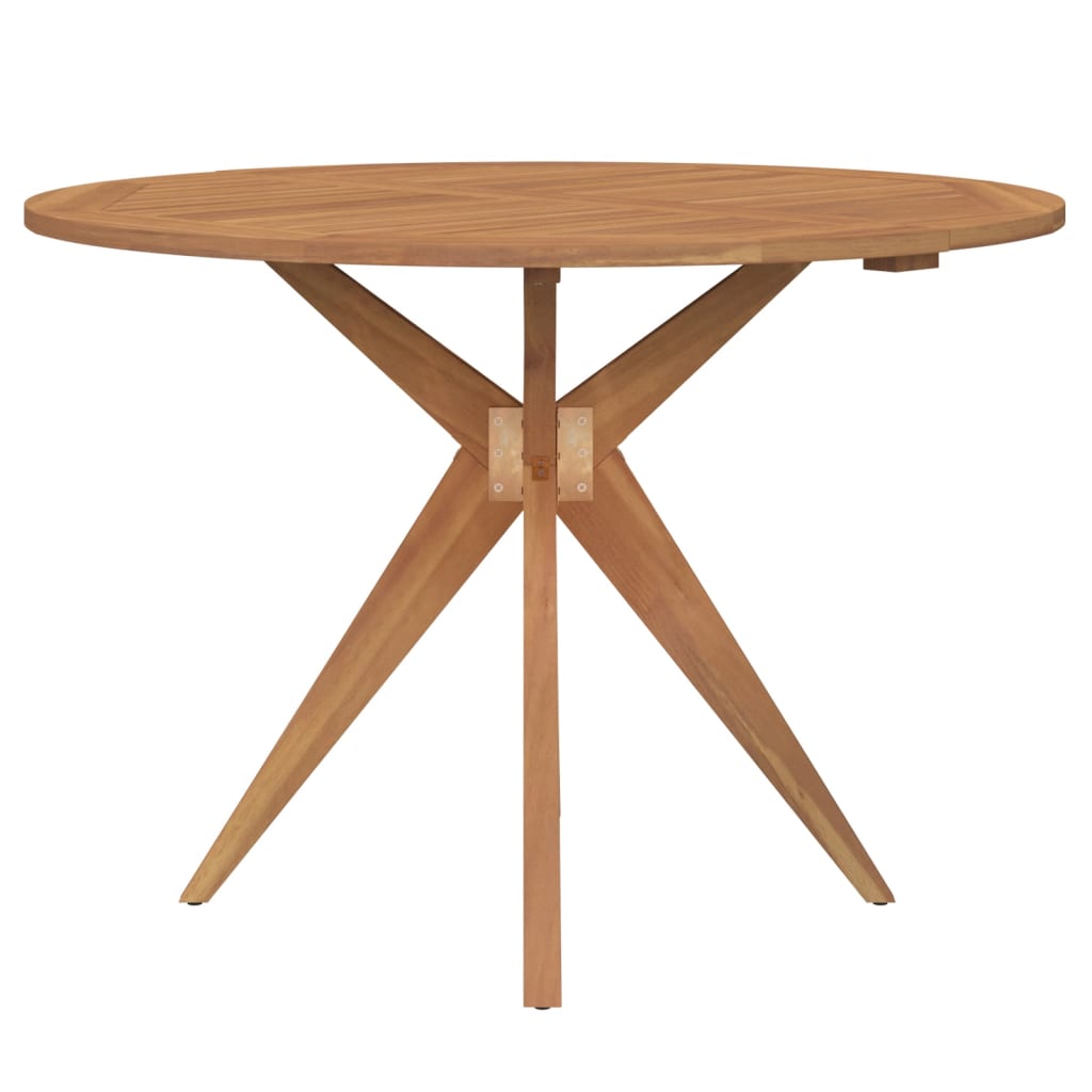 Table de jardin ronde Ø85x75 cm bois d'acacia solide