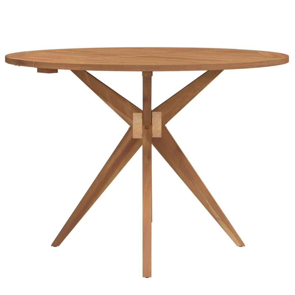 Table de jardin ronde Ø85x75 cm bois d'acacia solide