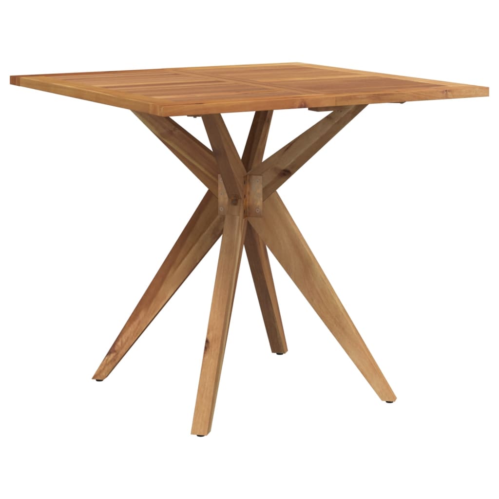 Table de jardin carrée 85x85x75 cm bois d'acacia solide