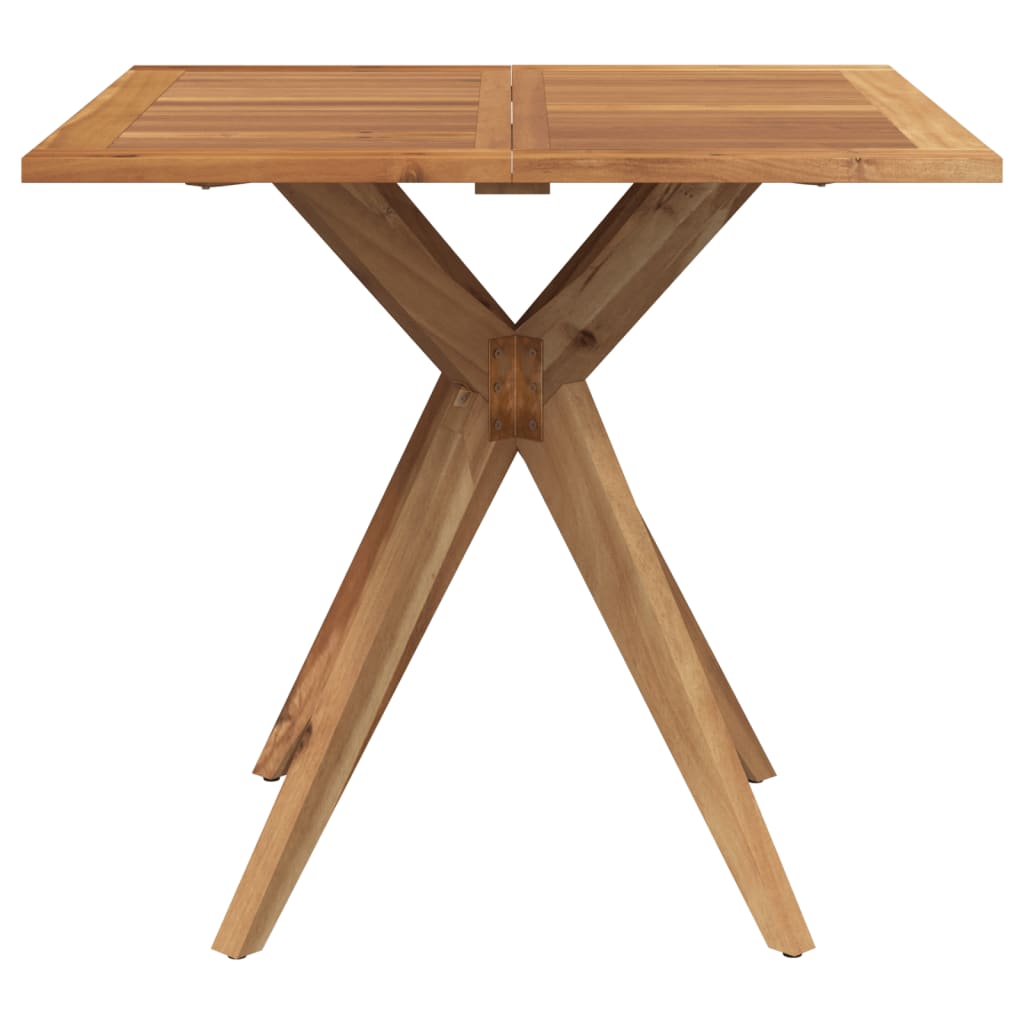 Square garden table 85x85x75 cm solid acacia wood