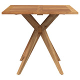 Table de jardin carrée 85x85x75 cm bois d'acacia solide