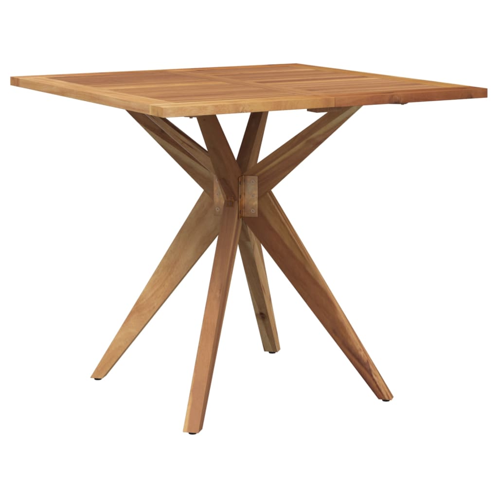 Square garden table 85x85x75 cm solid acacia wood