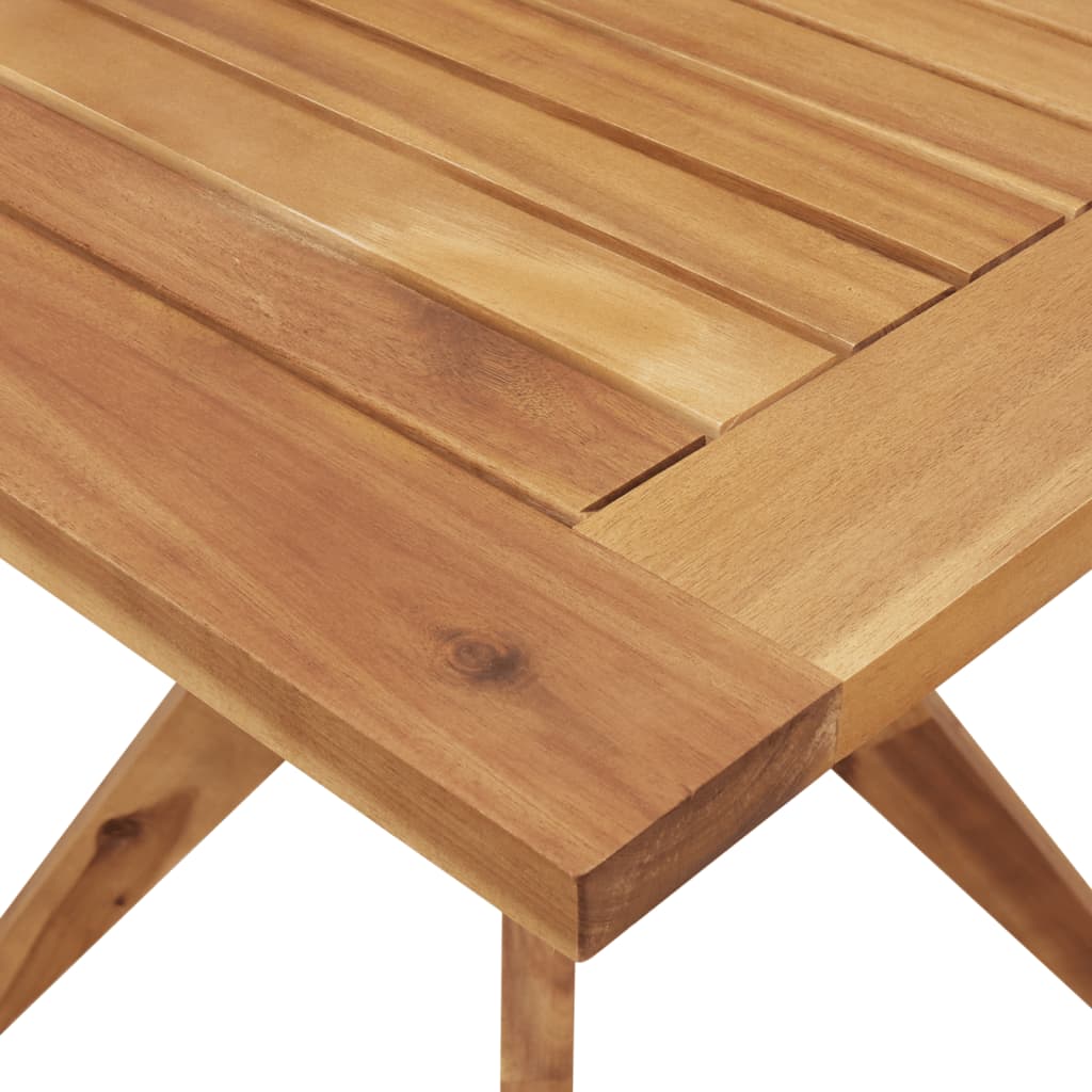 Table de jardin carrée 85x85x75 cm bois d'acacia solide