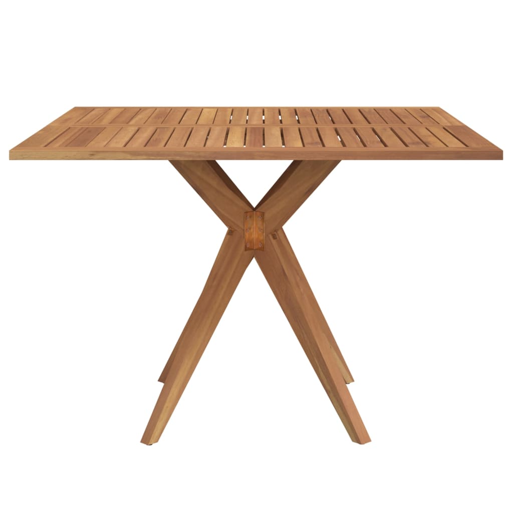 Square garden table 110x110x75 cm solid acacia wood