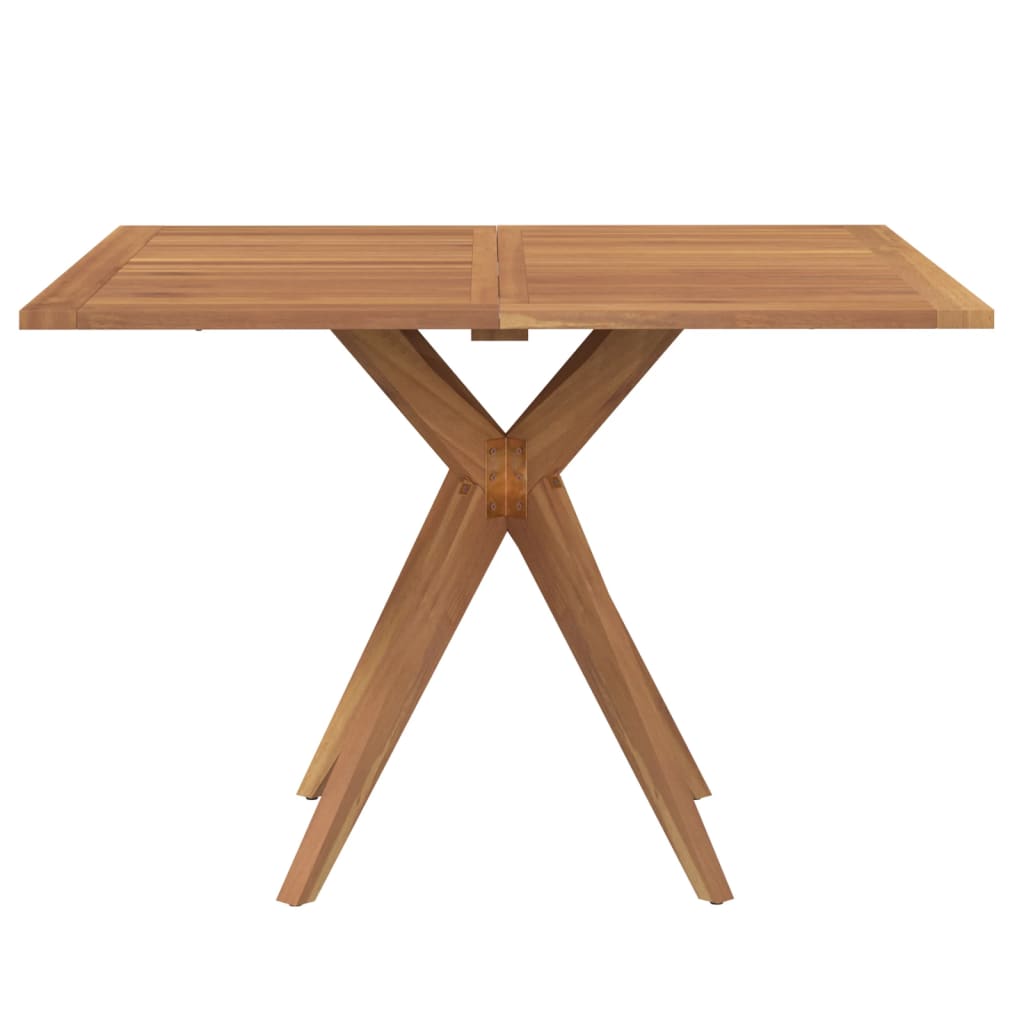 Square garden table 110x110x75 cm solid acacia wood