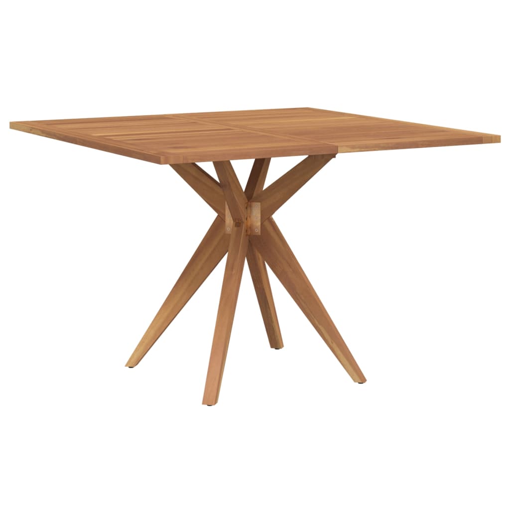 Table de jardin carrée 110x110x75 cm bois d'acacia solide