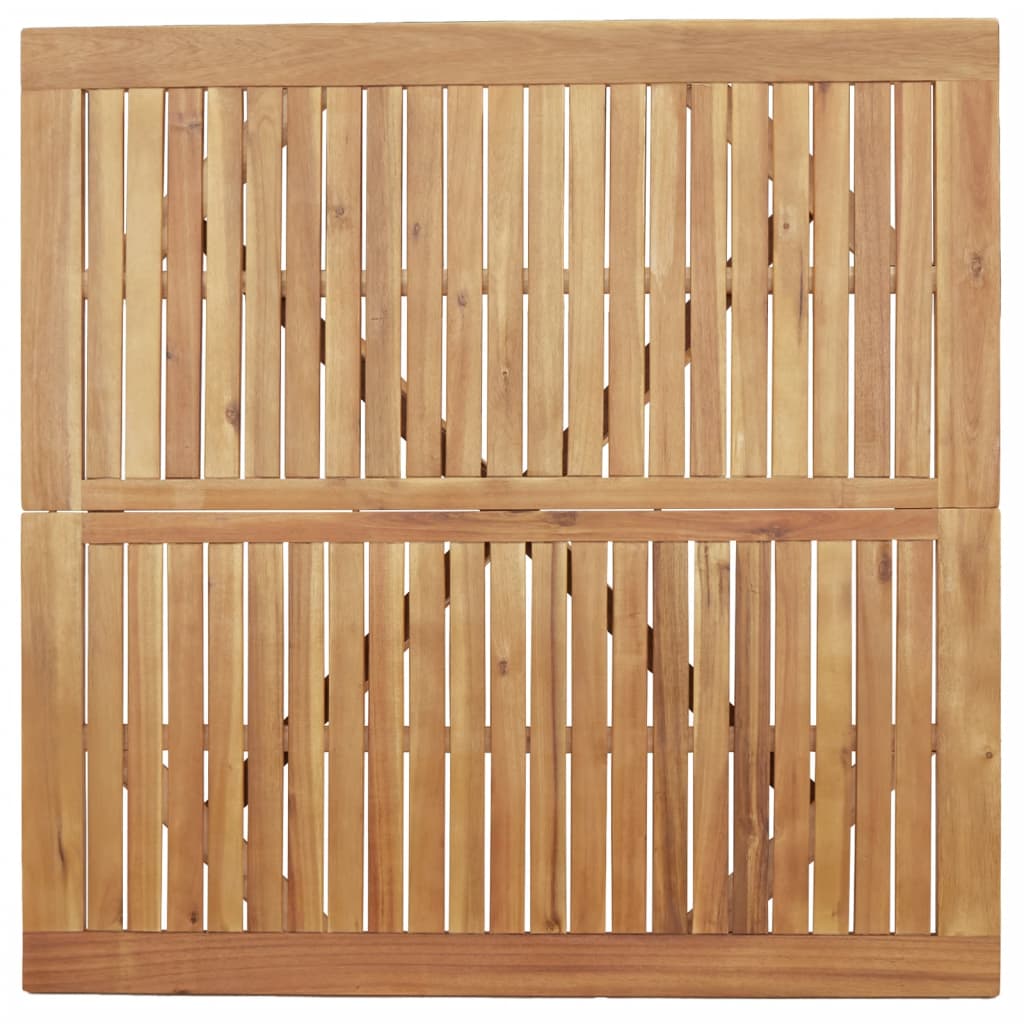 Table de jardin carrée 110x110x75 cm bois d'acacia solide