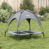 Dog bed with anthracite canopy Oxford fabric and steel