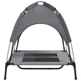 Dog bed with anthracite canopy Oxford fabric and steel