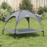 Dog bed with anthracite canopy Oxford fabric and steel