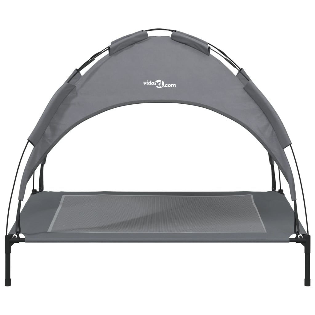 Dog bed with anthracite canopy Oxford fabric and steel