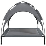 Dog bed with anthracite canopy Oxford fabric and steel