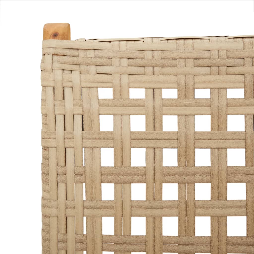 Gartenstühle, 2er-Set, beige, massives Akazienholz und Rattan