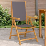 Garden chairs set of 2 anthracite solid acacia wood fabric