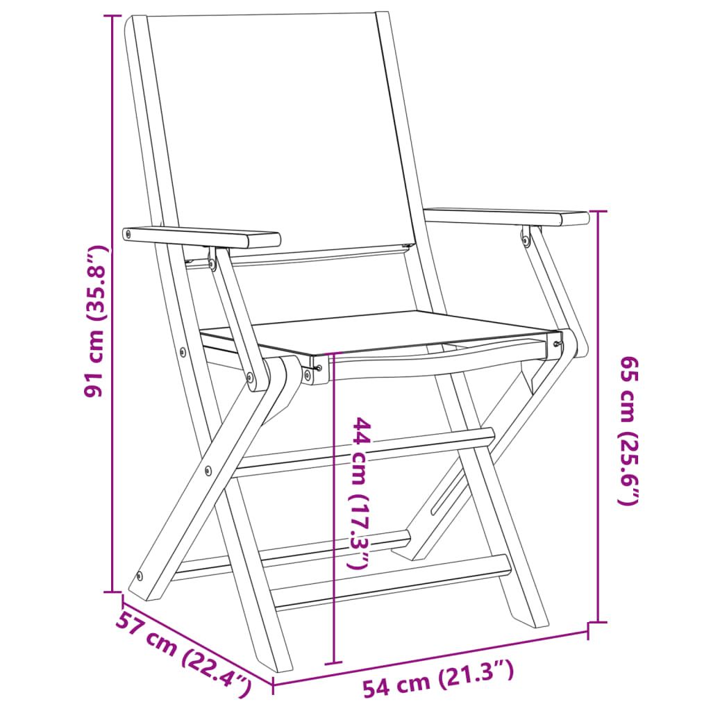 Gartenstühle 2er-Set aus massivem Akazienholz und Stoff in Taupe