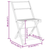 Bistrostühle, 2er-Set, blau/weiß, massiver Akazienholzstoff