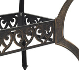 Table de jardin bronze 150x90x72 cm aluminium coulé