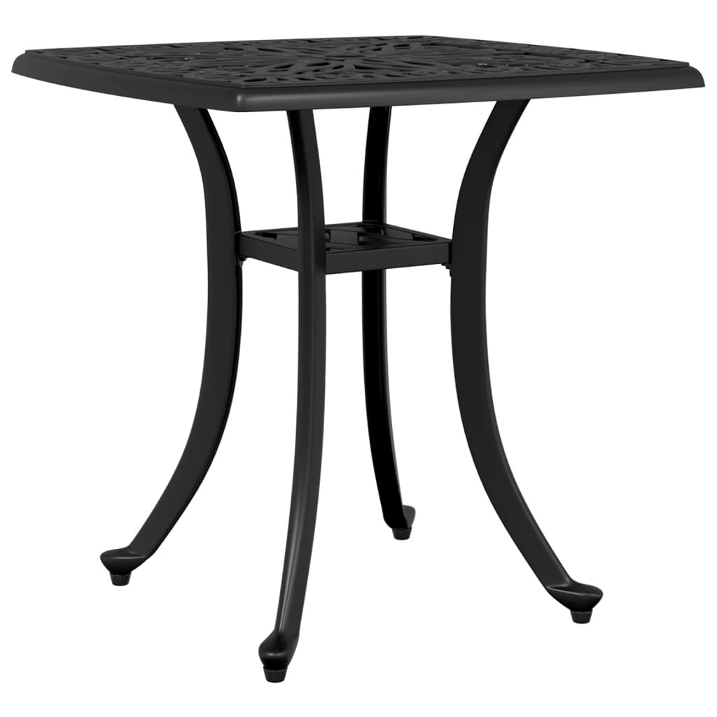 Table de jardin noir 53x53x53 cm aluminium coulé