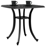 Table de jardin noir 53x53x53 cm aluminium coulé