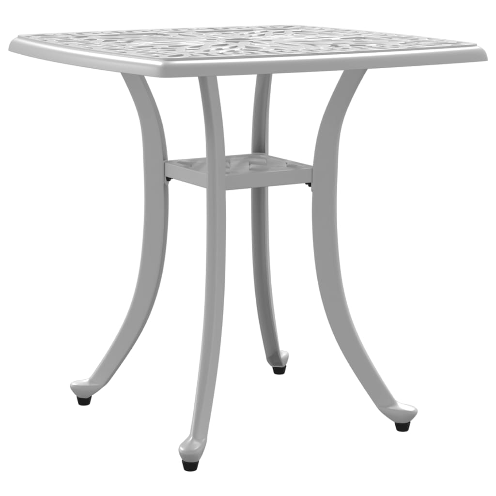 Table de jardin blanc 53x53x53 cm aluminium coulé