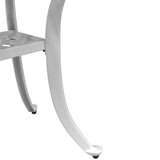 Table de jardin blanc 53x53x53 cm aluminium coulé