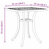 Table de jardin blanc 53x53x53 cm aluminium coulé