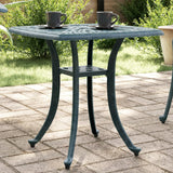 Table de jardin vert 53x53x53 cm aluminium coulé