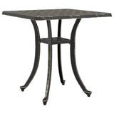 Table de jardin bronze 53x53x53 cm aluminium coulé