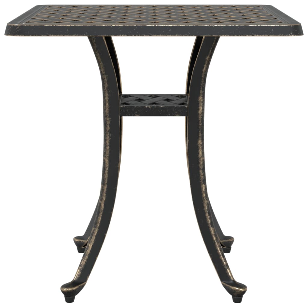 Table de jardin bronze 53x53x53 cm aluminium coulé