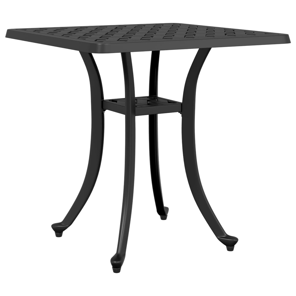 Table de jardin noir 53x53x53 cm aluminium coulé