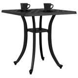 Table de jardin noir 53x53x53 cm aluminium coulé