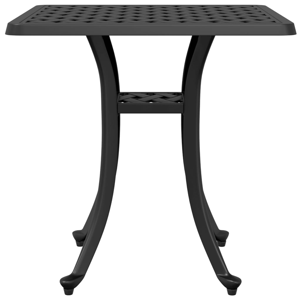 Table de jardin noir 53x53x53 cm aluminium coulé