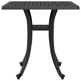 Table de jardin noir 53x53x53 cm aluminium coulé