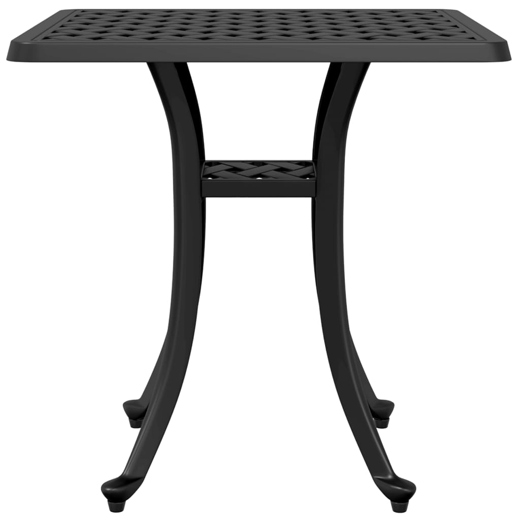 Table de jardin noir 53x53x53 cm aluminium coulé