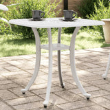 Table de jardin blanc 53x53x53 cm aluminium coulé